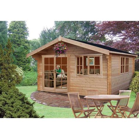 shedswarehousecom stowe log cabins     durable apex log cabin