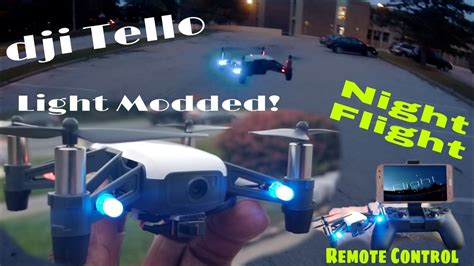 dji tello led light modded night flight gamesir td remote control youtube