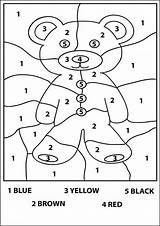 Number Coloring Bear Tulamama sketch template