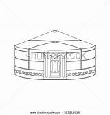 Yurt Clipart Clipground Coloring sketch template