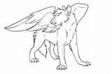 Winged Wolves Getcolorings Coloringhome sketch template