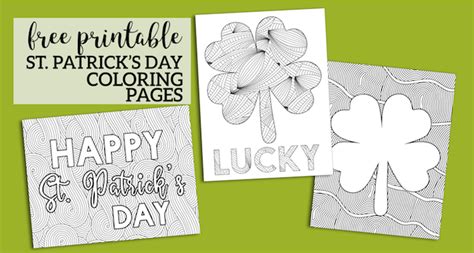 printable st patricks day coloring sheets paper trail design