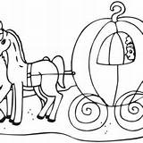 Carriage Pumpkin Coloring Pages Cinderella Getcolorings sketch template