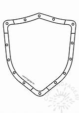 Shield Template Vector Metal Guard Coloring Getdrawings sketch template
