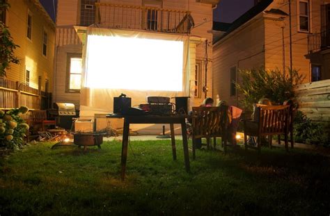 outdoor projector reviews  ideal  backyard  nights