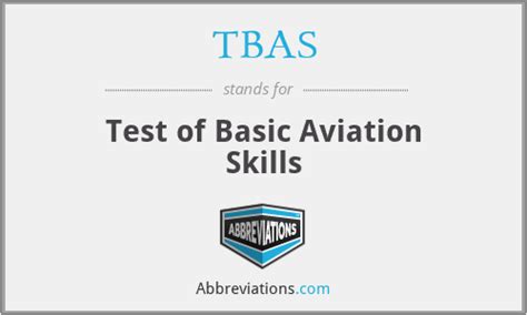 tbas test  basic aviation skills