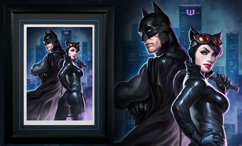 Batman And Catwoman Premium Art Print By Alex Pascenko