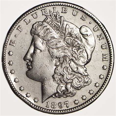 grade   morgan united states silver dollar  pure silver