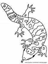 Gila Monster Coloring Pages Crafts Animal Kindergarten Zoo Desert Animals Drawings Transitional Science Explore Designlooter Choose Board sketch template