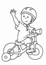 Coloring Pages Tricycle Ride Caillou Drawing Kids Bicycle Cycling Printable Color Outline Cartoon Motorbike Drawings Colouring Toddlers Sheets Motorcycle Sheet sketch template