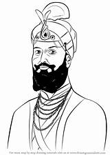 Guru Drawing Sikh Hargobind Draw Step Drawings Paintingvalley Hinduism Learn Getdrawings sketch template