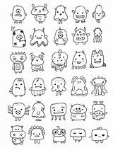 Monster Coloring Pages Monsters Printable Cartoon Wonder sketch template