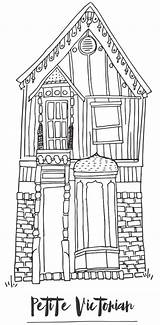 Tiny Book House Coloring Reinert Dana Activity sketch template