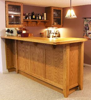 custom oak basement bar traditional home bar