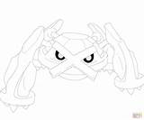 Pokemon Coloring Pages Metagross Deoxys Mega Generation Drawing Printable Supercoloring Metang Getcolorings Iii Absol Color sketch template