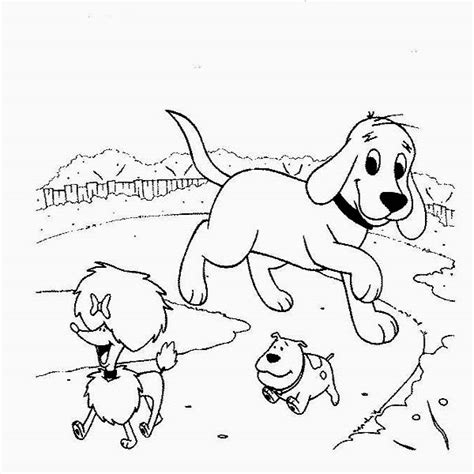 clifford big red dog coloring pages printable