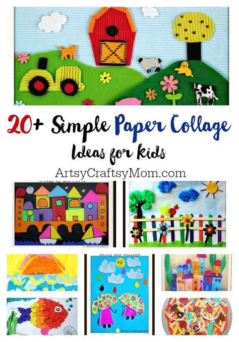 simple paper collage ideas  kids artsy craftsy mom