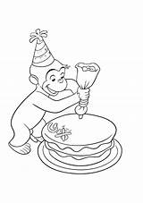 Coloring Pages George Curious Birthday Decorations Cakes Decorating Printable Popular Kids Bestappsforkids sketch template