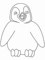 Penguin Coloring Pages Getdrawings Baby sketch template