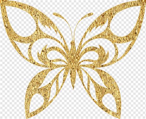 mariposa silueta dorada cdr simetria pegatina png pngwing