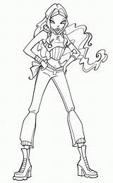 Winx Coloring Pages Layla sketch template