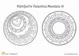 Hattifant Mandala Pages Valentine Coloring Colouring sketch template