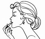 Batom Entitlementtrap Passando Mulher Maquillaje Excellent Colorir Cosmetics Tutoriales sketch template