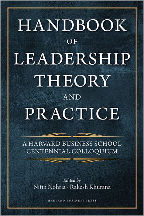 handbook of leadership theory and practice