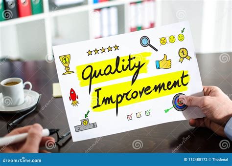 quality improvement concept   paper stock photo image  goal