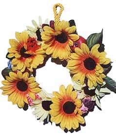 floral wreath knitting andcom