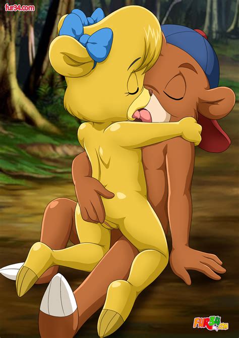 rule 34 anthro bbmbbf bear bow brown fur closed eyes couple cowgirl position disney duo female