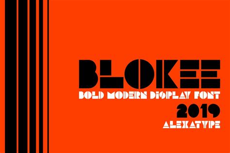 blokee modern block letter font   skills