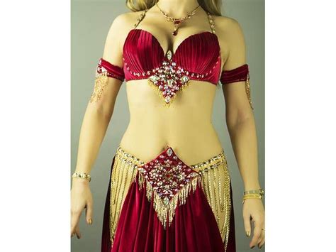 Unique Red Chains Bella Belly Dance Dress Belly Dancers Belly Dance