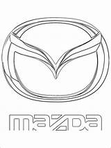 Mazda Logo Coloring Pages Logos Pdf Print Printable Kids sketch template