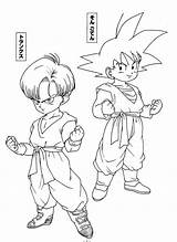 Dragon Trunks Ball Gohan Coloring Son Pages Dbz Goten Color Kids Clipart Gotenks Library Krillin Waiting Cell Popular sketch template