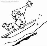 Coloring Pages Sledding sketch template