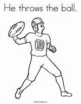 Coloring Ball Throws He Quarterback Colts Outline Built California Usa Print Twistynoodle sketch template