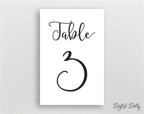 printable table number template table numbers diy  digidolly