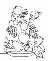 Obst Obstsalat Ausmalen Malvorlage Ideen Gemüse sketch template