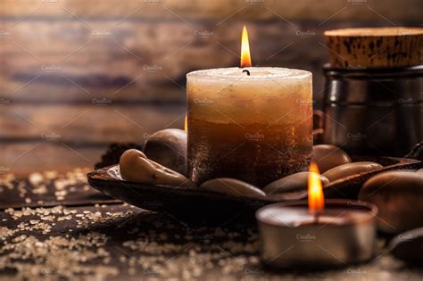 spa  wellness setting featuring candle spa  salt health