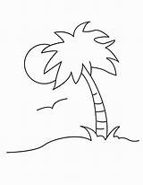 Palm Palmier Seashore Easy 1155 Colorier Drawings Fois Imprimé Coloringhome sketch template