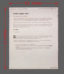 letter paper size wikipedia