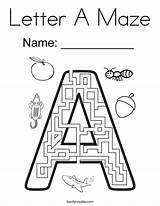 Maze Letter Coloring Noodle Twistynoodle Built California Usa Print Twisty Cursive Change Template sketch template