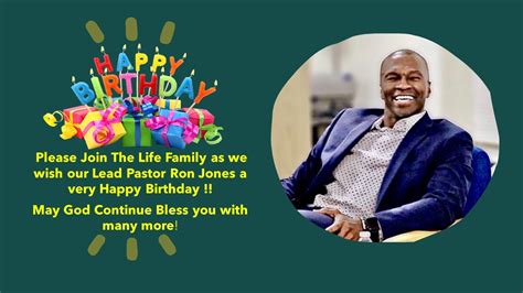 Pastor Ron Jones Birthday The Life Church Va
