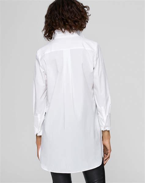 Womens Shirts And Blouses Shop Longline White Cotton Shirt From Me