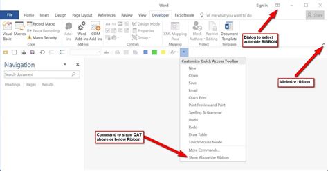 microsoft word quick access toolbar disappeared wordcro images