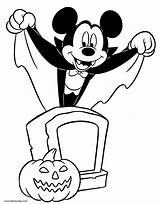 Halloween Mickey Coloring Mouse Disney Pages Disneyclips Vampire Kids sketch template