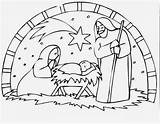 Colorare Presepe Disegni Nativita Natale Religione Nativity Capanna Presepio Colorati Sauvage27 sketch template