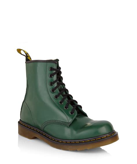 dr martens unisex green smooth leather boots designer footwear sale dr martens secretsales