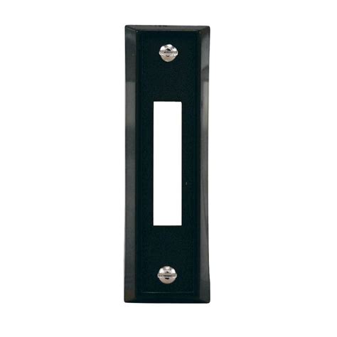 hampton bay wired door bell push button black rectangular surface mount doorbell ebay